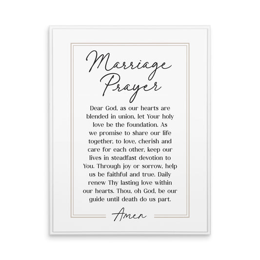 Ornate Decor-Marriage Prayer (12 x 16)