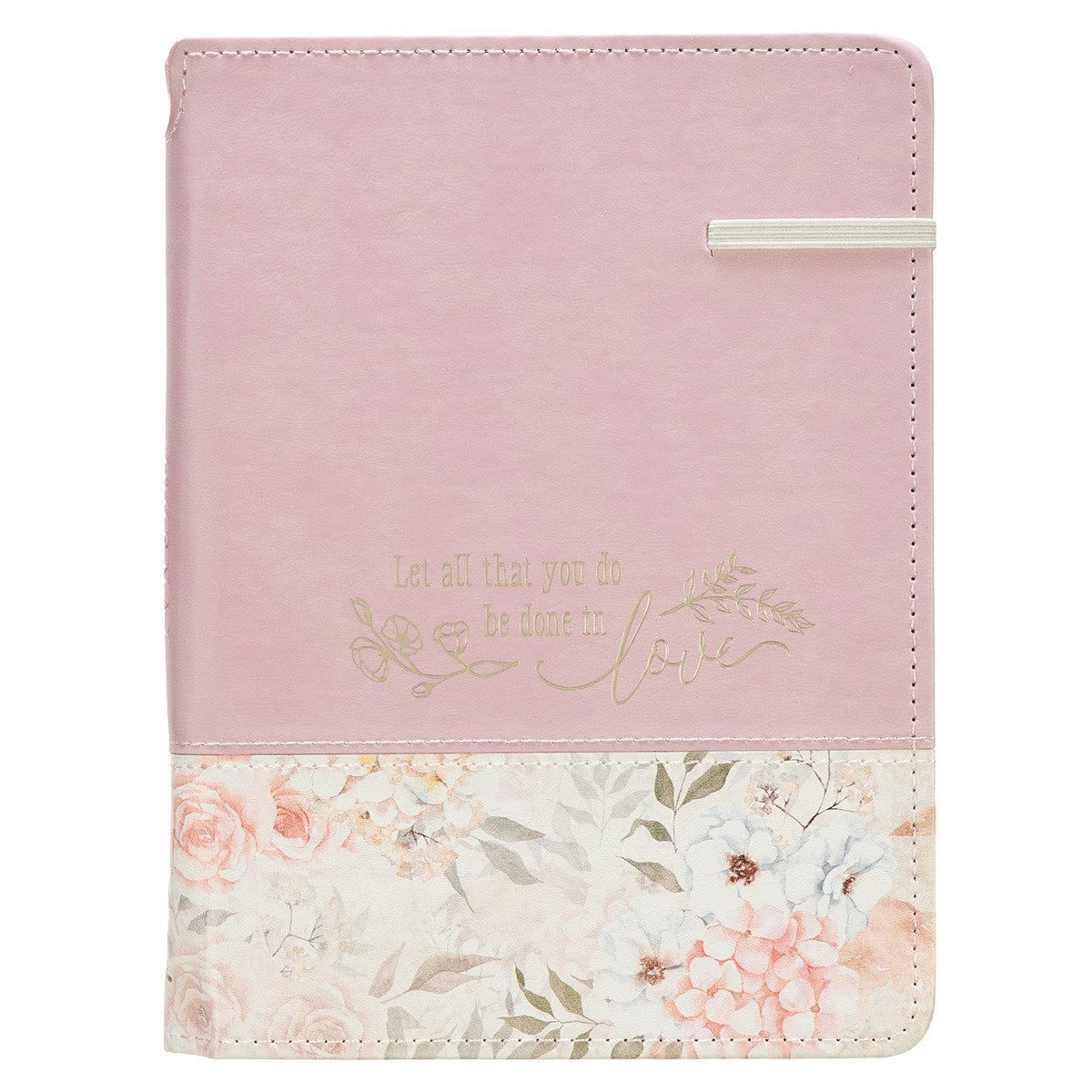 Journal Classic w/Elastic & Pen Holder Love 1 Cor. 16:14