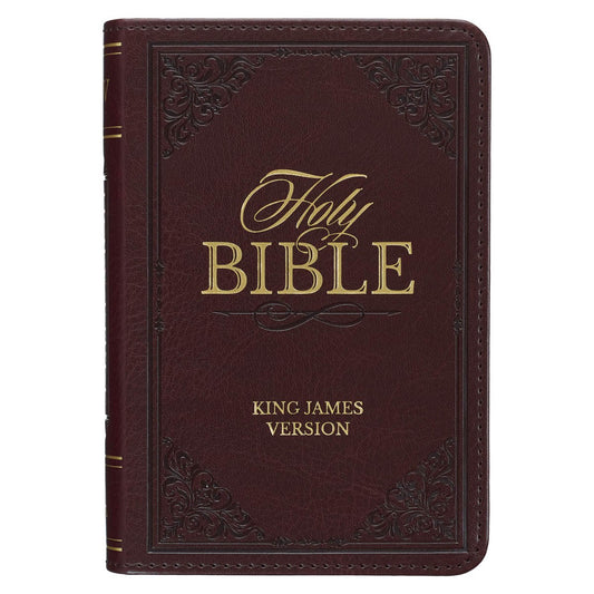 KJV Pocket Bible-Burgundy Faux Leather