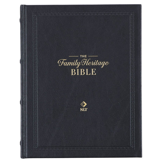 NLT Family Heritage Bible-Black Hardcover Full-Grain Leather