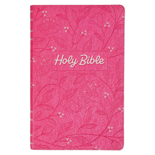 KJV Gift Edition Bible-Cherry Pink Faux Leather