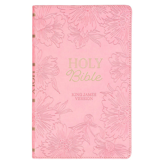 KJV Gift Edition Bible-Light Pink Faux Leather