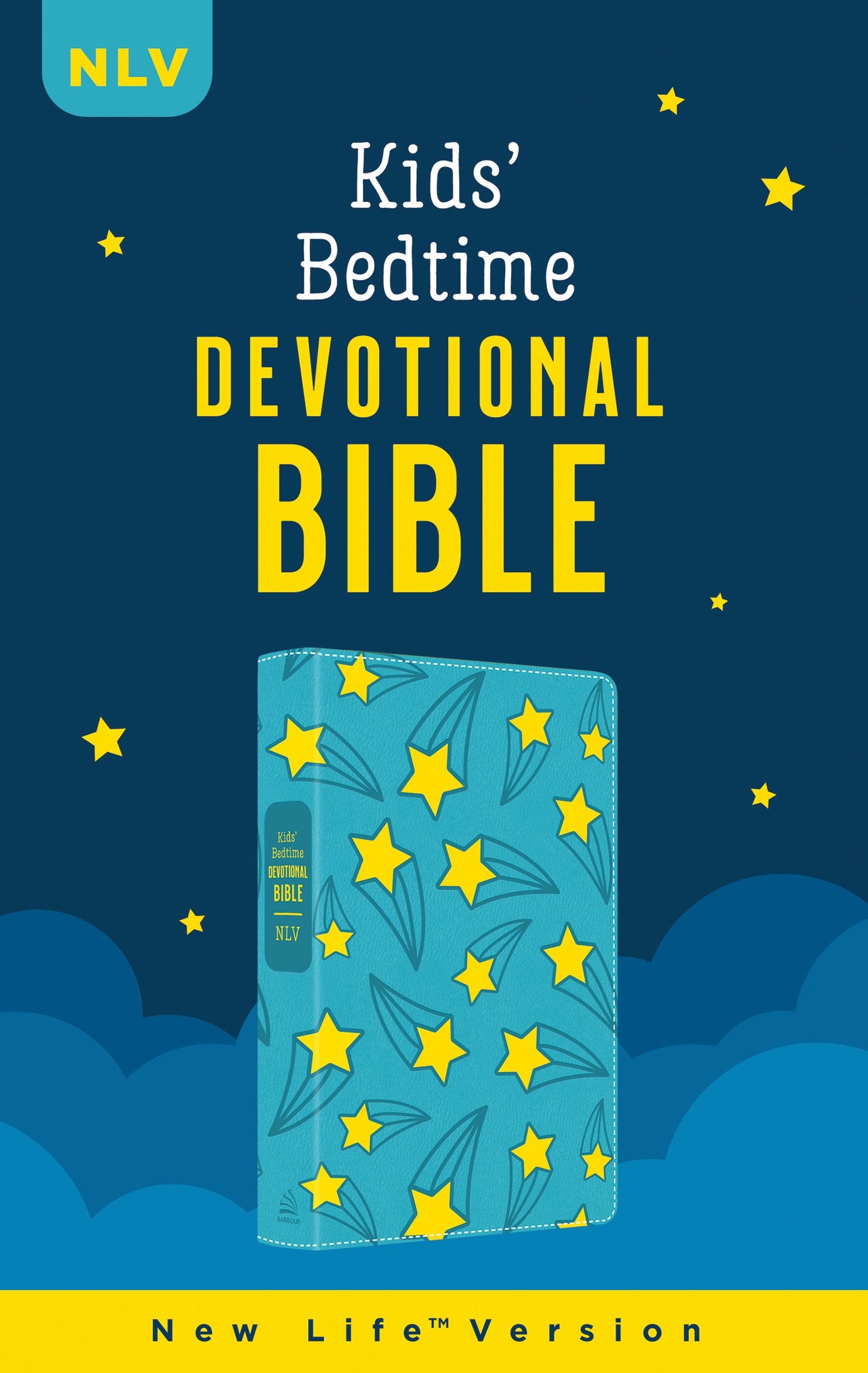 NLV The Kids' Bedtime Devotional Bible-Aqua Stars DiCarta