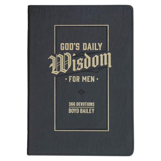 Devotional-God's Daily Wisdom For Men-Faux Leather