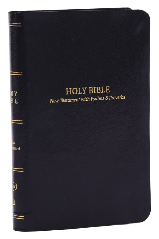 KJV Pocket New Testament With Psalms And Proverbs (Comfort Print)-Black Leatherflex