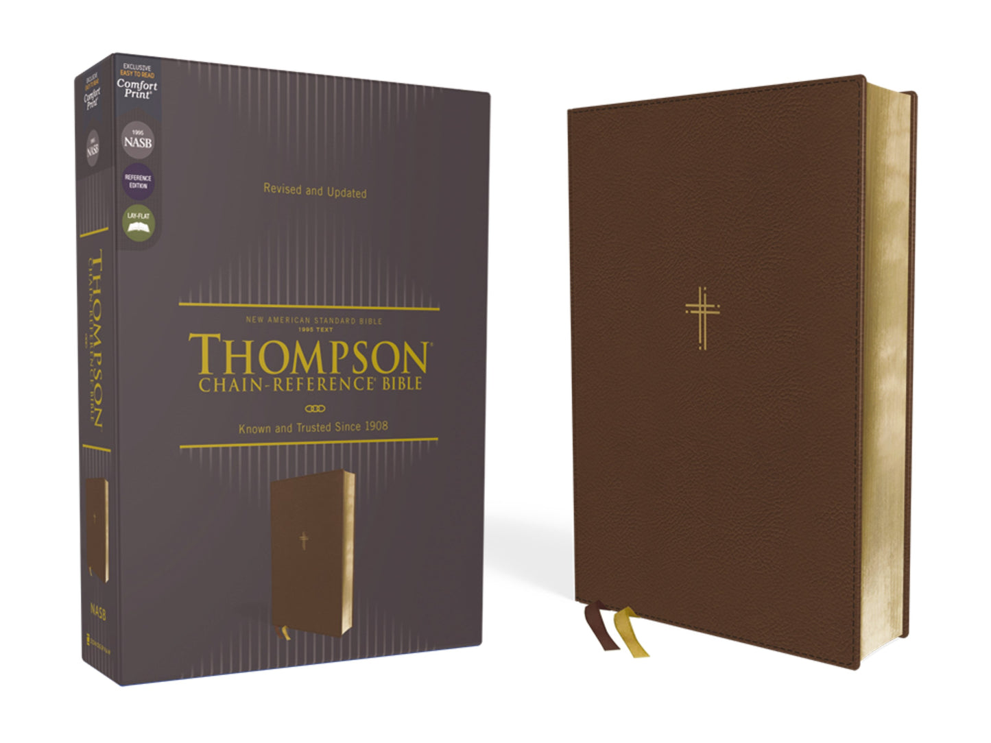 NASB 1995 Thompson Chain-Reference Bible (Comfort Print)-Brown Leathersoft