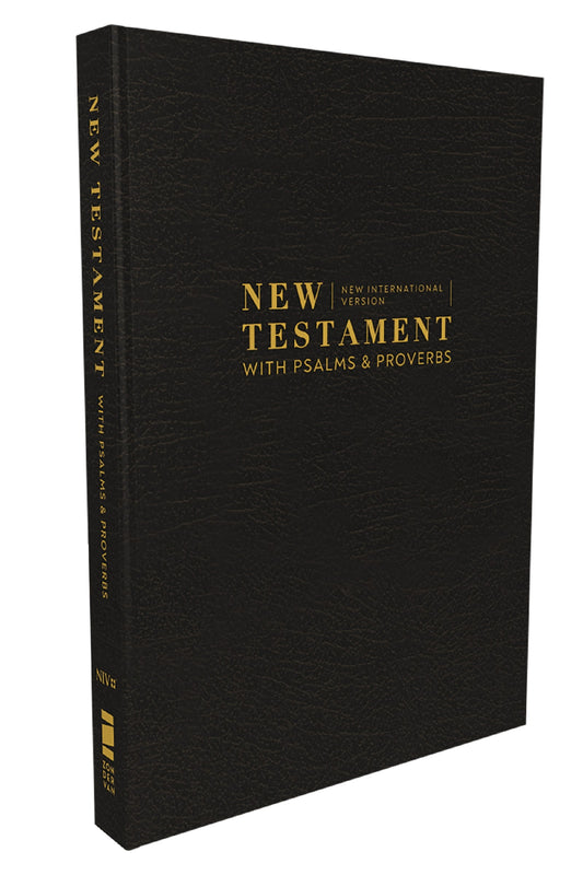 NIV Pocket New Testament With Psalms And Proverbs (Comfort Print)-Black Softcover
