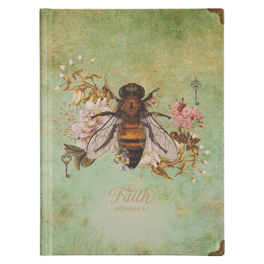Journal-Hardcover-Mint Bee Faith Rom. 5:1