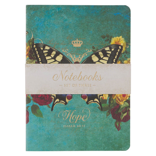 Notebook Set-Large-Secret Garden Butterfly Assortment