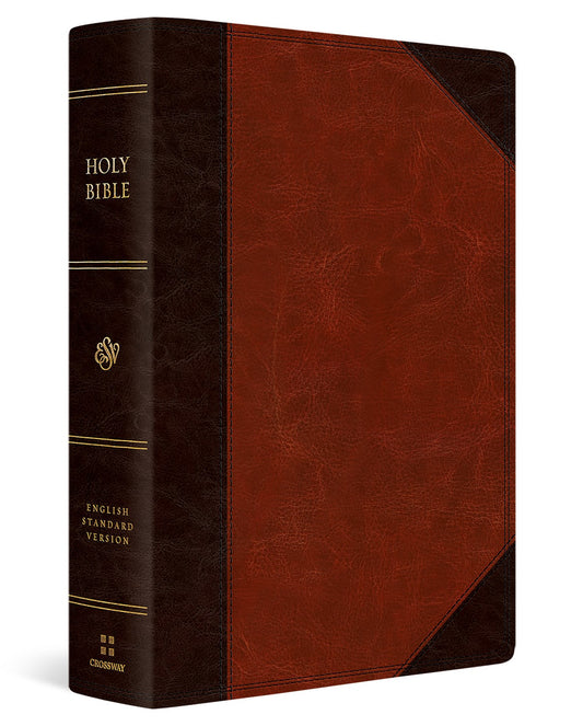 ESV Super Giant Print Bible-Brown/Cordovan Portfolio Design TruTone
