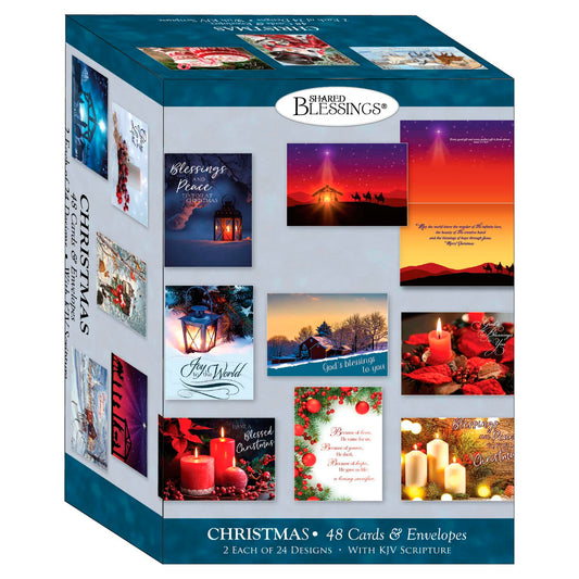 Card-Boxed-Christmas-Assorted/God's Blessings (Box Of 48)