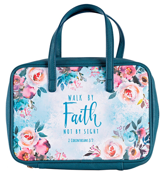 Bible Cover-Walk By Faith Handbag Style-XLG