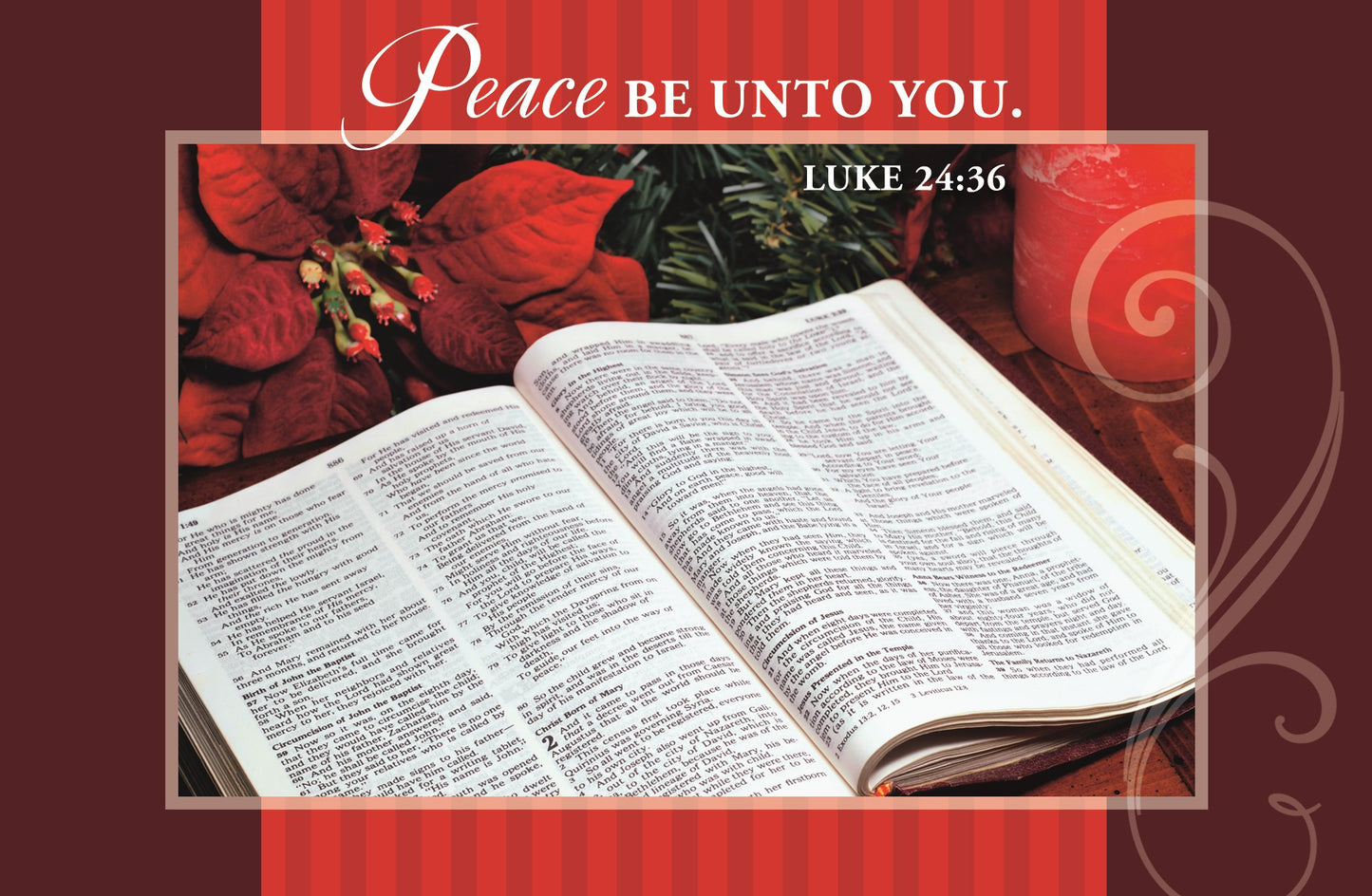 Boxed Card-Christmas-Peace Be Unto You W/Seals (Box Of 18)