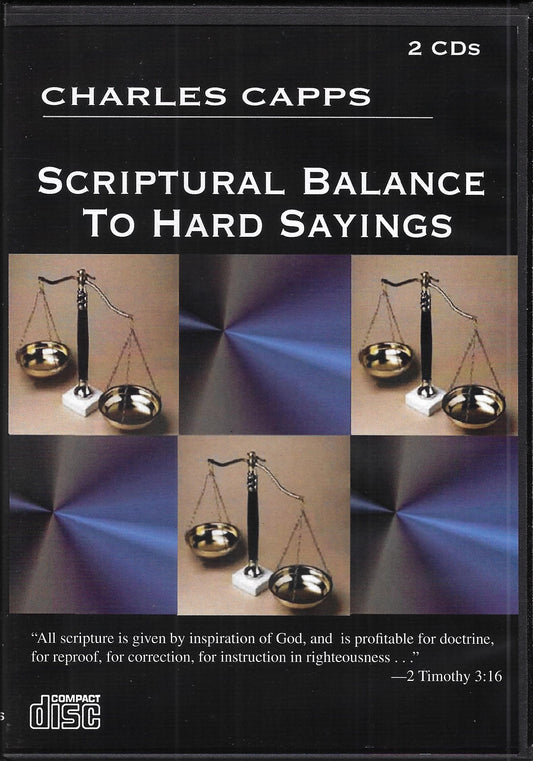 Audio CD-Scriptural Balance To Hard Sayings (2 CD)