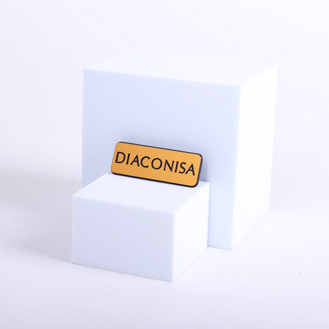 Spanish-Badge-Deaconess-Pin Back-Gold