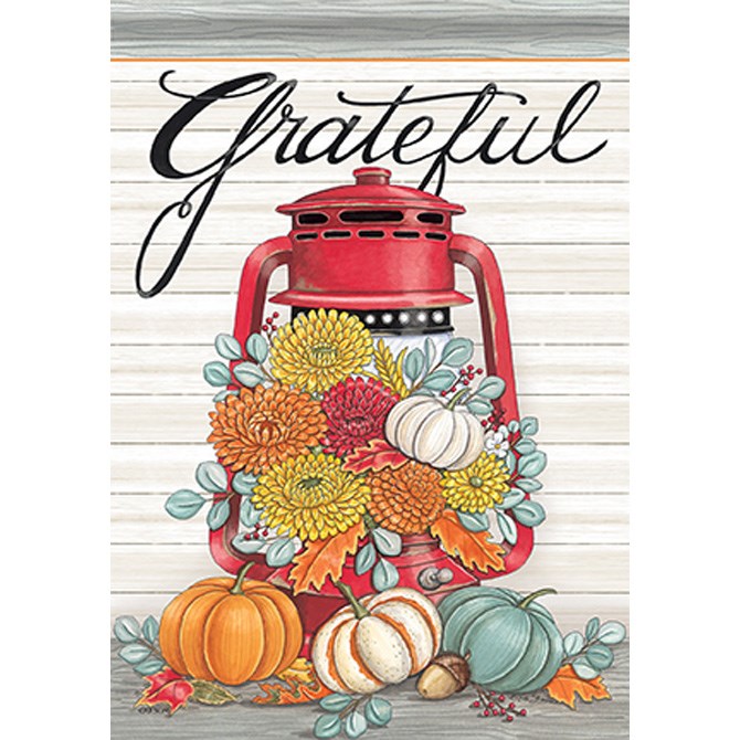 Flag-Garden-Durasoft-Thanksgiving Lantern (12.5" x 18")