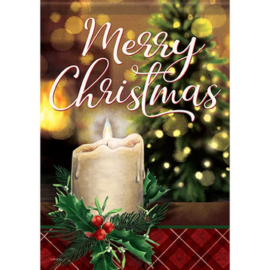 Flag-Garden-Durasoft-Christmas Candle (12.5" x 18")