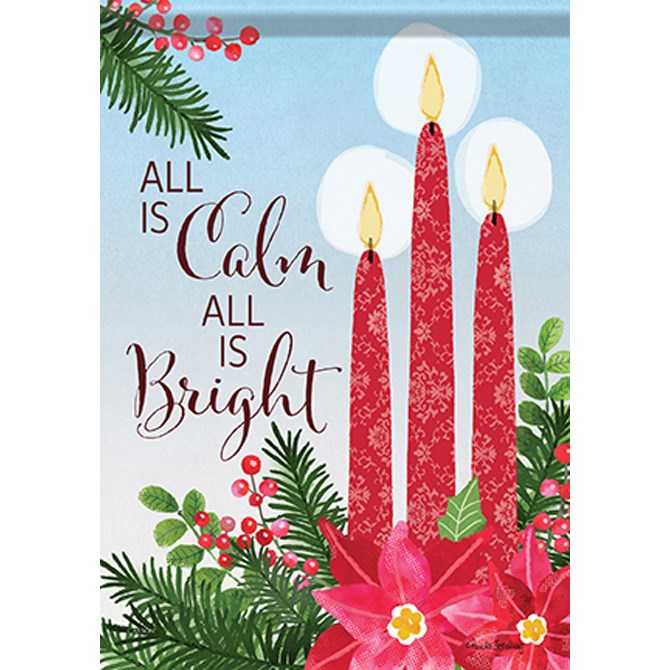 Flag-Garden-Durasoft-Three Candles (12.5" x 18")