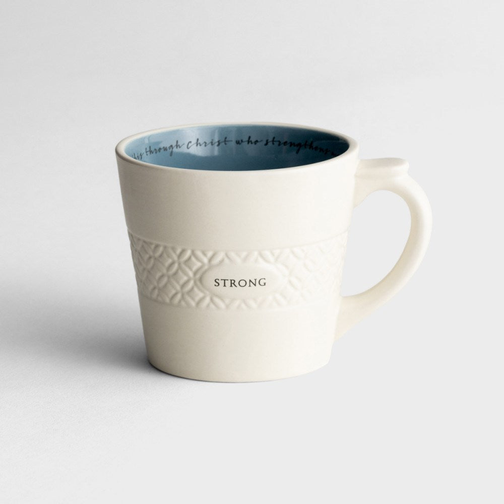 Mug-Textured-Strong (Philippians 4:13) (10 Oz)