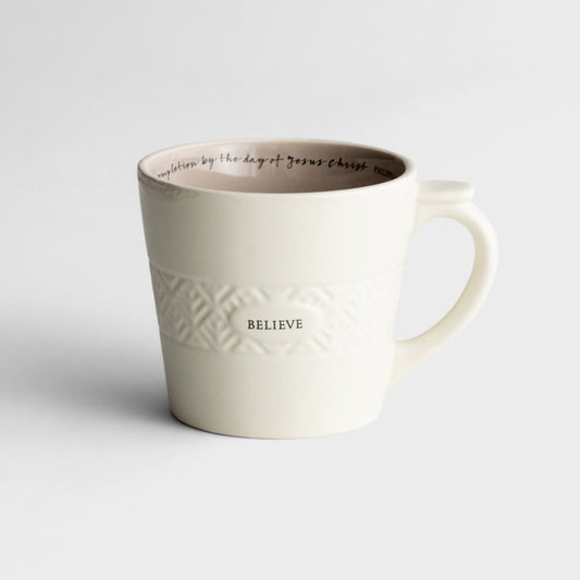 Mug-Textured-Believe (Philippians 1:6 NRSV) (10 Oz)