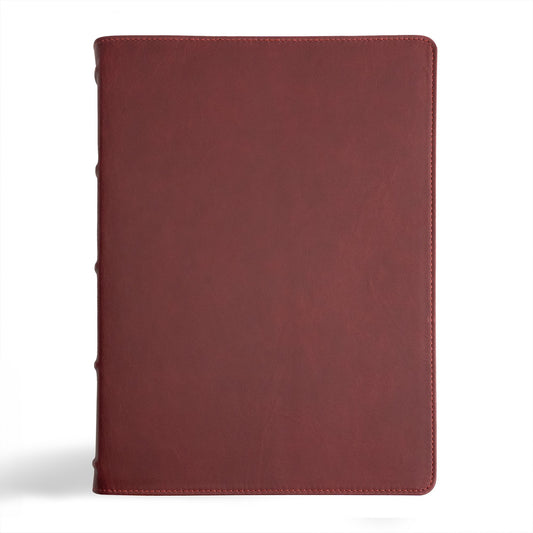 CSB Verse-By-Verse Reference Bible (Holman Handcrafted Collection)-Burgundy Marbled Premium Calfskin