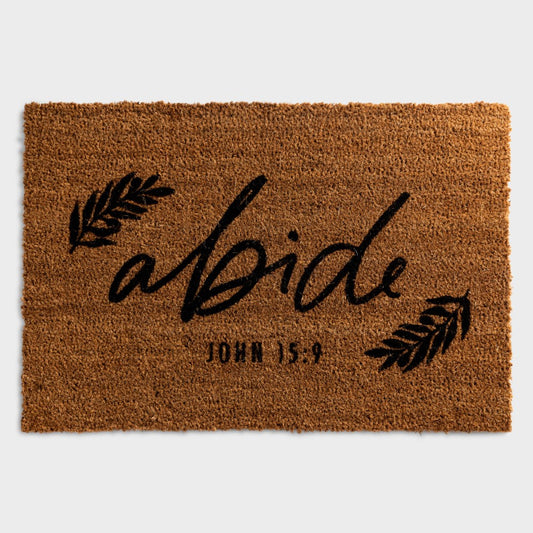 Coir Doormat-Studio 71-Abide (30" x 19") (John 15:9)