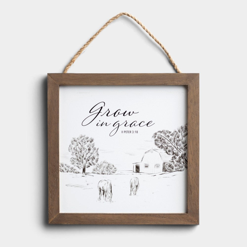 Wall Plaque-Grow Grace (II Peter 3:18 KJV)