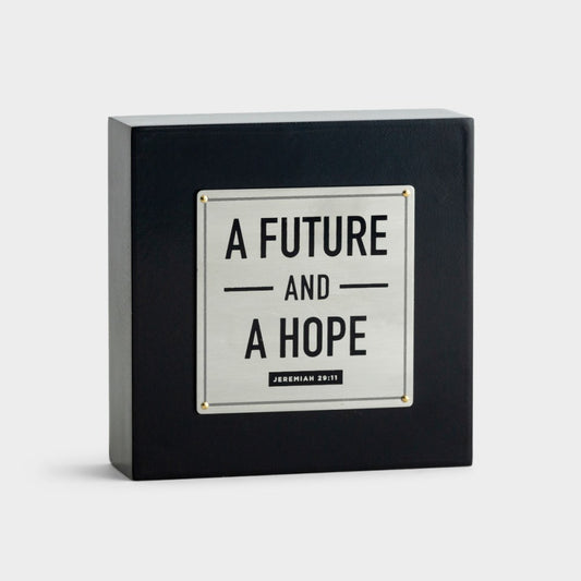 Plaque-Future & Hope (4.75" x 4.75") (Jeremiah 29:11)