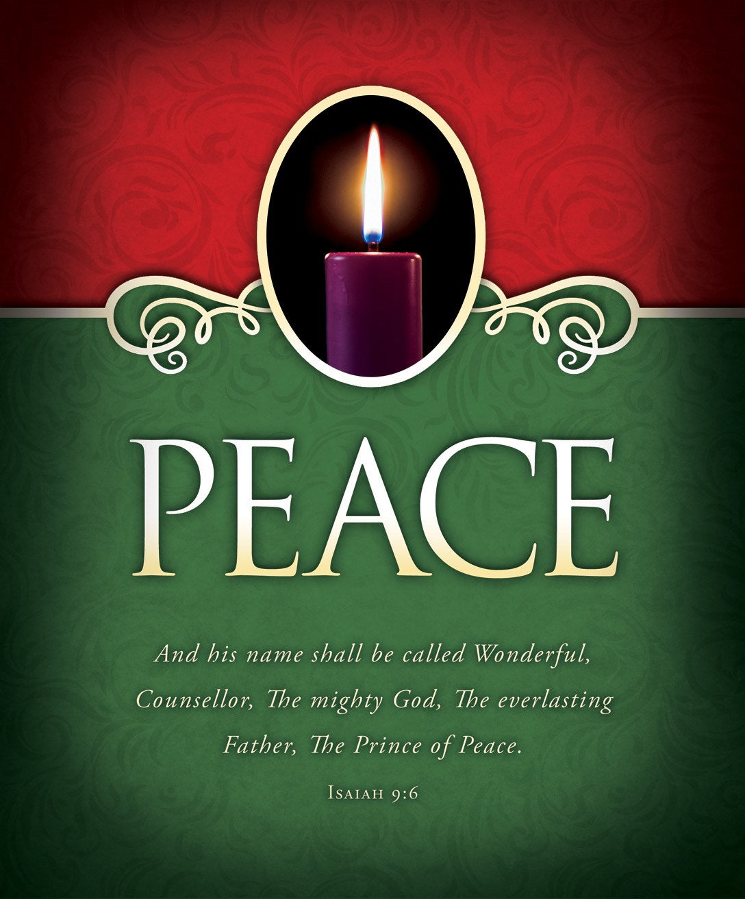 Bulletin-Advent Week 2: Peace (Isaiah 9:6)-Legal Size (Pack Of 100)