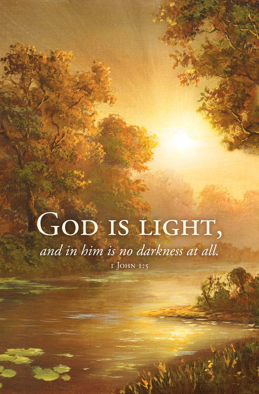 Bulletin-God Is Light And In Him Is No Darkness At All (1 John 1:5) (Pack Of 100)