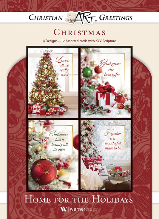 Card-Boxed-Home For The Holidays Assorted (4 Designs) (KJV) (Pack Of 12)