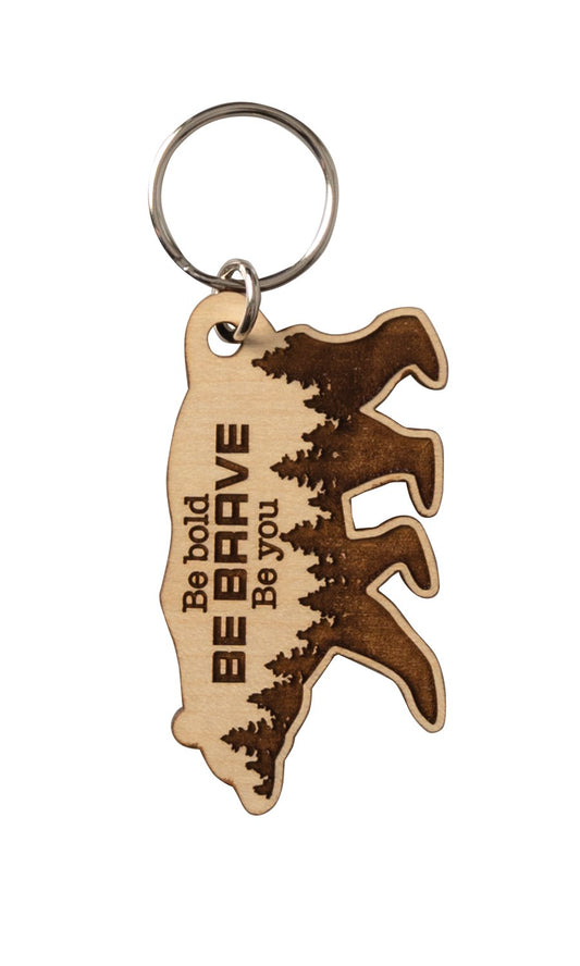 Lasered Keychain-Be Bold Be Brave