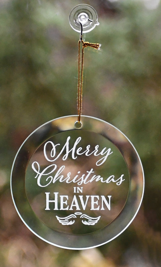 Ornament-Merry Christmas In Heaven (4" x 4")