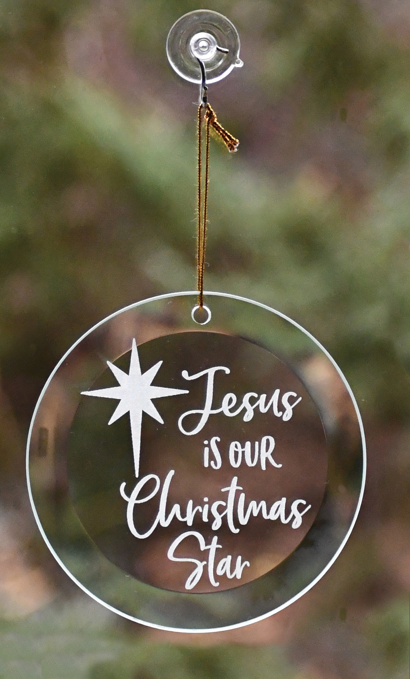 Ornament-Jesus Is Our Christmas Star (4" x 4")