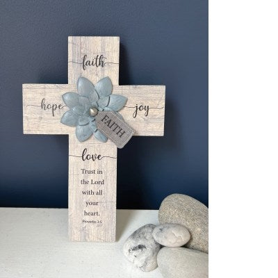 Wall Cross-Faith (6 1/2" x 9 1/2" x 1/2")