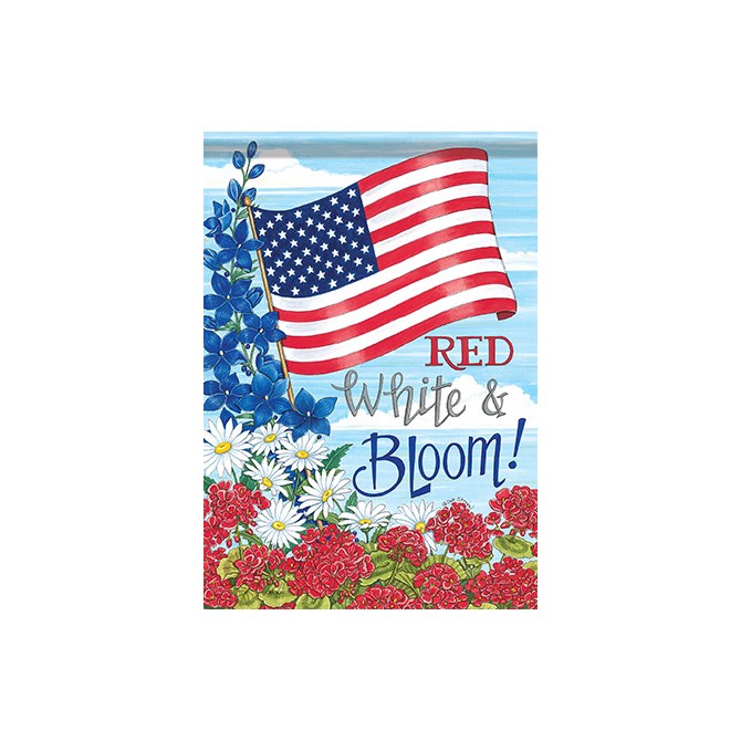 Flag-Durasoft-Garden-Red White & Bloom (13 x 18)