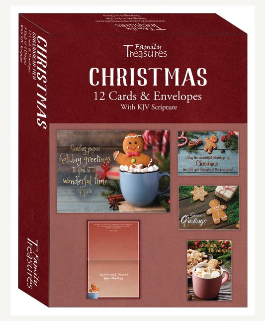 Card-Boxed-Christmas-Gingerbread Men (Box Of 12)