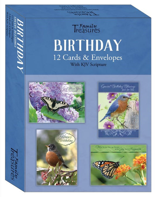 Card-Boxed-Birthday-Cheery Blessings (Box Of 12)