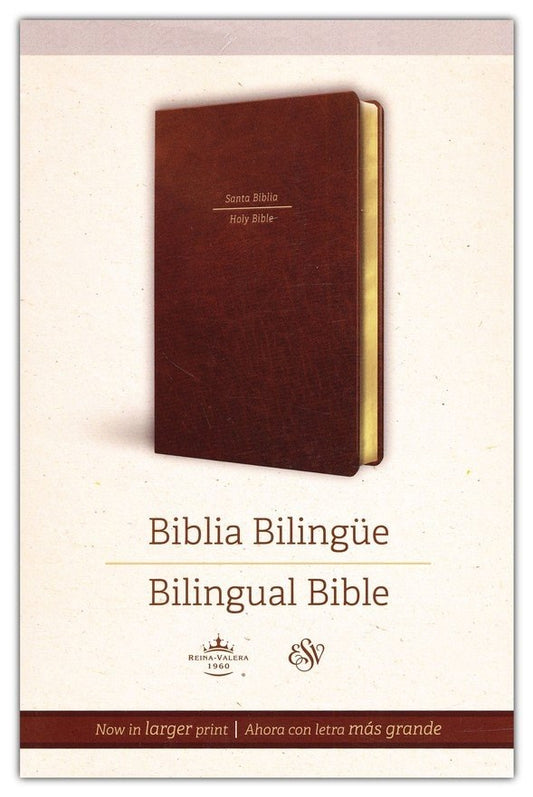 Span-RVR 1960/ESV Bilingual Bible (Biblia Bilingue Reina Valera 1960/ESV)-Brown Leathersoft