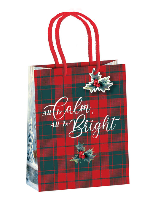 Gift Bag-All Is Calm  All Is Bright w/ Tag