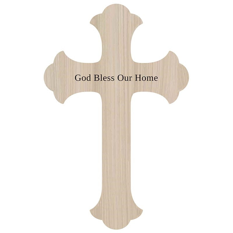 Wall Cross-God Bless Our Home (7.5" x 12")