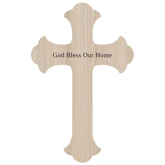 Wall Cross-God Bless Our Home (7.5" x 12")