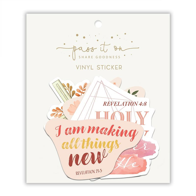 Glory Sticker Pack (Approx. 3" x 3" Each) (Set Of 5 Assorted Stickers)