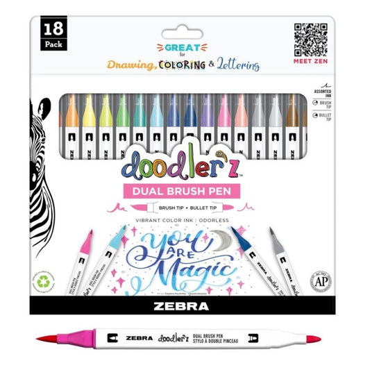 Pen-Doodler'z-Dual Brush Pen Set (Pack Of 18)