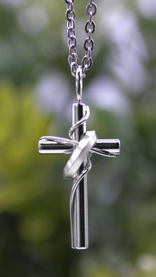 Necklace-Eden Merry-Silver Cross