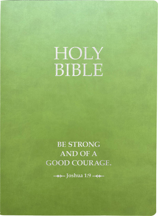 KJVER Holy Bible Be Strong & Courageous Life Verse Edition Large Print-Olive Ultrasoft