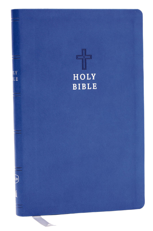 NKJV Ultra Thinline Bible (Comfort Print)-Blue Leathersoft