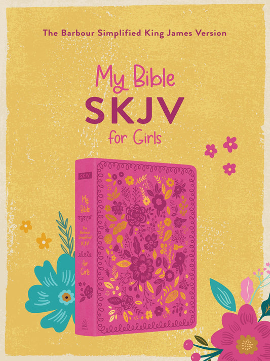 KJV Simplified Bible: My Bible For Girls-Pink and Gold Floral Design Hardcover
