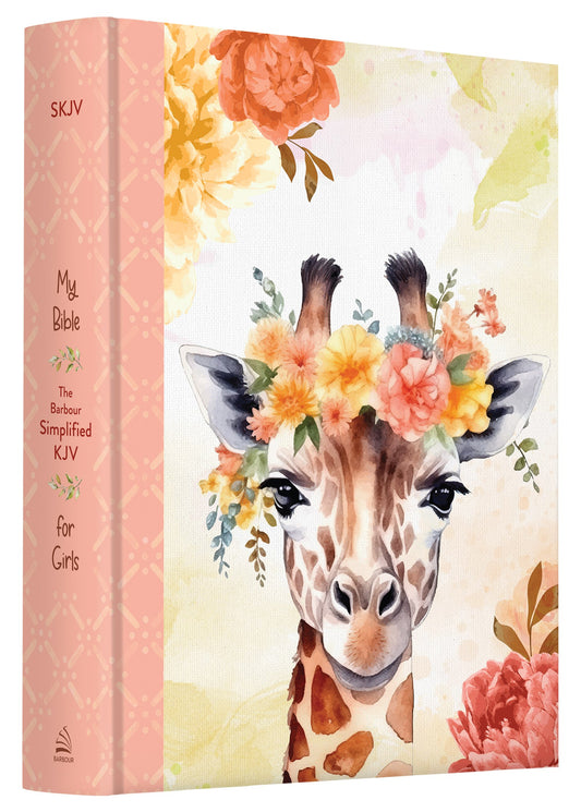 KJV Simplified Bible: My Bible For Girls-Floral Giraffe Design Hardcover