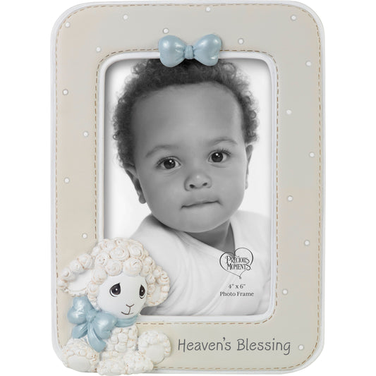 Photo Frame-Heaven's Blessing w/Luffie Lamb (Holds 4x6 Photo) (7.25"H)